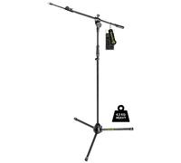 (GRAVITY) HEAVY DUTY MIC STAND WITH TELE BOOM, Colour Black, Weight 4.26kg, Stand, Supports Audio Visual - MS 4322 HDB