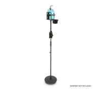 Gravity Height-Adjustable Disinfectant Stand with Round Base Black