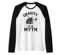 Gravity is a Myth Parkour Retro Cosmic Vintage Free Running Raglan Baseball Tee