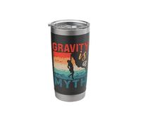 Gravity is A Myth Retro Mountain Climbing Indoor Climbing Stainless Steel Insulated Tumbler
