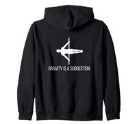 Gravity is a Suggestion Gymnastics Gymnast Balance Beam Zip Hoodie