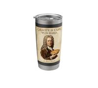 Gravity is Easy Pi is Hard Funny Newton Science Pun Pi Day Stainless Steel Insulated Tumbler