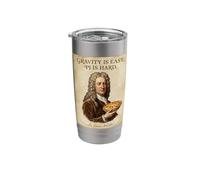Gravity is Easy Pi is Hard Funny Newton Science Pun Pi Day Stainless Steel Insulated Tumbler