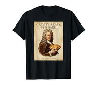 Gravity is Easy Pi is Hard Funny Newton Science Pun Pi Day T-Shirt