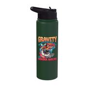Gravity is Just Another Rule I'm Gonna Break Skateboarding Stainless Steel Insulated Water Bottle