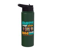 Gravity is Just Another Rule I'm Gonna Break Skateboarding Stainless Steel Insulated Water Bottle