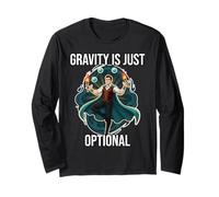 Gravity is Just Optional Cute Fun Acrobatic Juggler Tricks Long Sleeve T-Shirt