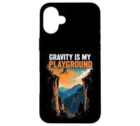 GRAVITY IS MY PLAYGROUND Cycling Adventure Case for iPhone 16 Plus