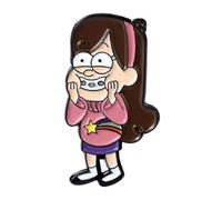 Gravity Mabel Pines Girl Braces Falls Cartoon Animated TV Show 1.3" Enamel Pin Badge