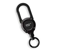 Gravity MAGREEL 360 (Black), Retractable Badge/iPhone Case/Key Holder with Carabiner Clip | 33.4" / 85cm Reel Retractable Heavy Duty | Max Loading Weight 10.5 oz / 300g