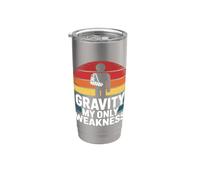 Gravity My Only Weakness Funny Broken Arm Recovery Stainless Steel Insulated Tumbler
