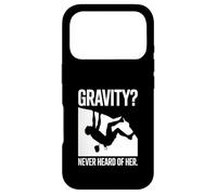 Gravity Never Heard Of Her Rock Climbing Mountain Climbing Case for iPhone 17 Pro