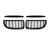 Gravity Performance 4 Piece Front Bumper Grille Compatible with BMW 3 Series E90/E91 Pre-LCI 2005-2008 Pre-Facelift Double slat Gloss Black Kidney Grille & Bonnet Trim Stock Replacement Refresh