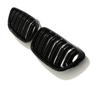 Gravity Performance Front Kidney Grille Compatible with BMW 2 Series F22/F23 2014-2021 Gloss Black 2 Piece Upper Radiator Grille Double Vertical Slat Bumper Grilles OEM+ Replacement