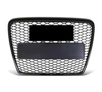 Gravity Performance Front RS6 Style Grille Gloss Black Compatible with Audi A6 C6 4F 2005-2012 Classic Sport Upgrade Fascia Trim