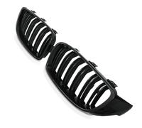Gravity Performance Gloss Black Grille Compatible with BMW 4 Series F23 F33 F36 2014-2020 2 Piece Double Slat Upper Bumper Kidney Grill Easy Replacement Styling Update Glossy Finish