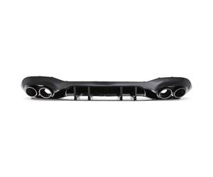 Gravity Performance Rear Diffuser with Chrome Quad Exit Tips Compatible with Mercedes A Class W177 2018+ Gloss Black Bumper Valance & Exhaust Conversion Kit Aggressive Styling Upgrade