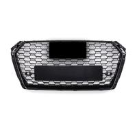 Gravity Performance RS4 Style Front Grille Gloss Black Compatible with Audi A4 B9 2017-2020 Pre-Facelift Models Honeycomb Grill Performance Mesh Fascia Upgrade Part