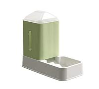 Gravity Pet Feeder and Water Dispenser Automatic Cat Feeders Gravity Cat Food Dispenser with Detachable Top Lid for Cat, Dog and Pet 3.5L (Green)