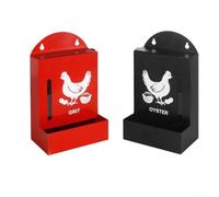 Gravity Pet Feeder Metal Automatic Food Dispenser for Cats Dogs - Creative Home Decor Style Indoor Outdoor Use Design Black Red 15x10x26cm(3)