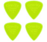 Gravity Picks Classic Guitar Pick - 1.5mm Fluorescent Green - Polished - 4 Pack