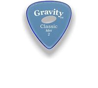 Gravity Picks Classic Guitar Pick - 2.0mm Blue - Polished w/Elipse Grip Hole