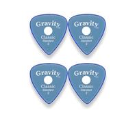 Gravity Picks Classic Guitar Pick - 2.0mm Blue - Polished w/Round Grip Hole x4 Pack