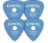 Gravity Picks Classic Guitar Pick - Made Of Acrylic Materail - Polished By Professionals - Round Grip Hole For Better Grip - 2.00mm Thickness x4 Pack (Blue)