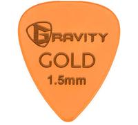 Gravity Picks Colored Gold Traditional Teardrop Guitar Pick - 1.5mm Orange