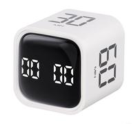 Gravity Sensing For Cube Timer That Starts Timing When Flipped With Adjustable Volume For Cooking Office Study And Time Management(White)