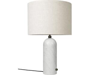 Gravity Table Lamp Large White lampshade - White marble Gubi - 5710902837011
