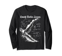 Gravity Teaches Lessons Cosmic Biker Adventure Long Sleeve T-Shirt
