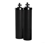 Gravity Water Filter Cartridges for Berkey 10.6x6.5x6.3in Dual Lifespan | Natural coconut shell activated carbon dual lifespan black and white filters fits Big Travel for royal for imperial