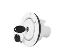 Gravity Water Inlet for RV Trailer with Lockable Bayonet Closure and Vent for Efficient Filling, Compatible with Standard 40mm Barn Connection (White)