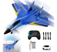 Gravityy Glider,Remote Control Airplane,Rc Planes for Adults,4 Rotor Rc Glider Aircraft Drone,With Dynamic LED Illumination,Exceptional Crash Resilience (Blue)