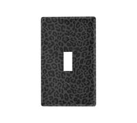 Gravopti Toggle Light Switch Wall Plate Cover, Black Leopard 1-Gang Standard Size Switch Plate with Screws, Decorative Printed Wallplate 4.53 x 2.76 Inch