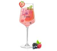 GRAVURZEILE Leonardo Wine Glass with UV Print - Lillet Time - Printed Wine Glass with Saying for Lillet Aperitif Sangria & Cocktail Lovers for Birthday - Puccini UV