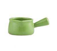 Gravy Boat Ceramic Saucepan Milk Jug Cookware Kitchen Cookware Pot Jam Bowl Milk Cup with Handle Sugar Bowls Salad Dressing Gravy Boat (Color : Green)
