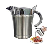 Gravy Boat,Insulated Gravy Boat- Stainless Steel Sauce Pitcher with Hinged Lid | Dining Table Accessories Double Layer Juice Pot, Portable Kitchen Tool for Sauces, Sauce