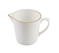 Gravy Boat Pure White Ceramic Milk Jug with Handle Simple Coffee Syrup Jar Household Sauce, Seasoning Cafe Honey, Suitable for Kitchen Restaurant(D)