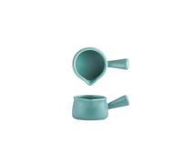 Gravy Boat Small Milk Cup Coffee Utensil With Handle Ceramic Household Sauce Dish Gravy Boat Gravy Jug(Green)