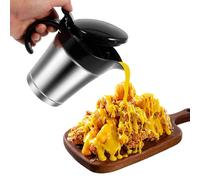 Gravy Boat with Lid - 450ml Serving Dish for Sauce with Lid - Double-Layer Sauce Pot,for Buffet Salad Wedding Gathering Party Kitchen Catering Hotel