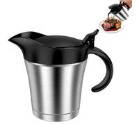 Gravy Boat with Lid 450ml Stainless Steel Gravy Jug Double Wall Insulated Gravy Boats Portable Gravy Warmer Sauce Jug Sauce Pitcher for Dinner Party Gathering Cream