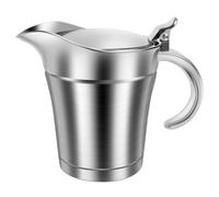 Gravy Boat with Lid 450ml Stainless Steel Gravy Jug Double Wall Insulated Gravy Boats Portable Gravy Warmer Sauce Jug Sauce Pitcher for Dinner Party Gathering Cream