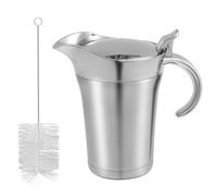Gravy Boat with Lid, 750ml Stainless Steel Gravy Jug, Double Wall Insulated Thermal Pot, Serving Jug for Sauce, Custard & Cream