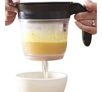 Gravy Fat Separator, Fat Separator for Cooking, 4 Cups Fat Strainers with Bottom Release, Gravy Grease Separator, Soup Oil Separator Measuring Cup