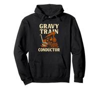 Gravy Train Conductor - Funny Foodie Thanksgiving Railroad Pullover Hoodie