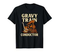Gravy Train Conductor - Funny Foodie Thanksgiving Railroad T-Shirt