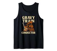 Gravy Train Conductor - Funny Foodie Thanksgiving Railroad Tank Top