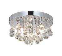 GRAWIT Elegant Crystal Ceiling Light Pendant Lamp Modern Chandeliers Lighting Iron Metal Hanging Lamp With Crystal Droplets For Home Bedroom Living Room Bathroom Hallway Aisle beautiful scenery
